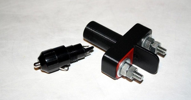 12vdc cigarette lighter plug bolt tap adapter rebeltaz 3D Models Hobby & Makers Automotive thingiverse 3d print model - Mito3D