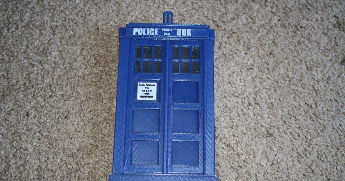 doctor tardis enclosure sabrent hard drive rebeltaz 3D Models Gadgets Computers case thingiverse 3D print model - Mito3D