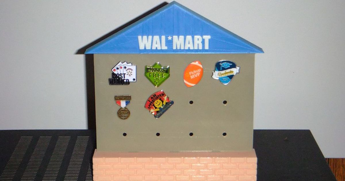 wal mart associate appreciation pin display rebeltaz 3D Models Household Office thingiverse 3D print model - Mito3D