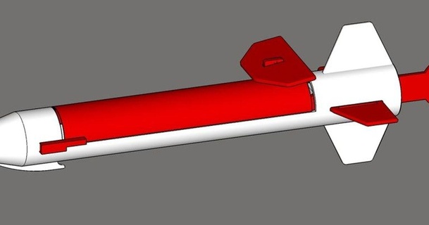 retro borracha banda alimentado foguete rebeldemente 3D modelos brinquedos jogos veículos espaço thingiverse 3d print model - Mito3D