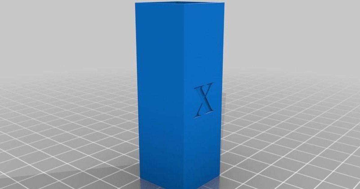 20x20x60 test tower rebeltaz  3D Models  3D Printers  Test Models test calibration cube tower wobble  3D print model - Mito3D