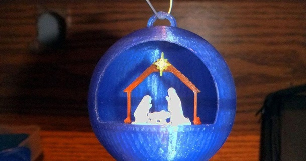 natividad Navidad ornamento rebeldemente 3D modelos casa equipo thingiverse Jesús 3d print model - Mito3D