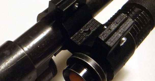 12 calibre escopeta Linterna montar rebeldemente 3D modelos Deportes aire libre thingiverse disidente 3d print model - Mito3D