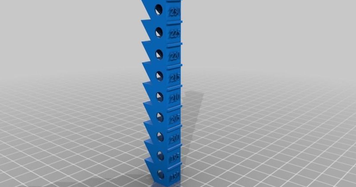 temperature calibration tower anycubic pla rebeltaz  3D Models  3D Printers  Test Models thingiverse  3D print model - Mito3D