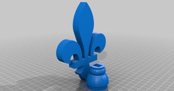 Copiar bandera polo fleur lys quebec drapeau to shirtcom 2 toshirtcom 3D modelos pasatiempo hacedores ideas thingiverse 3d print model - Mito3D