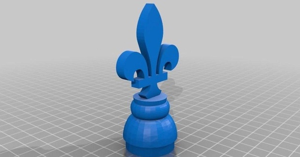 flag pole fleur lys quebec drapeau to-shirtcom toshirtcom 3D Models Hobby & Makers Other Ideas thingiverse flagpole 3d print model - Mito3D
