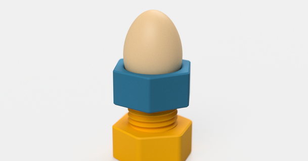 ovo noz simon 3D modelos casa cozinha copo Páscoa ovos pascoa 3d print model - Mito3D