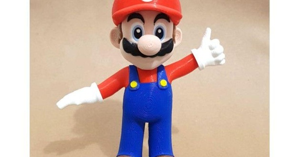 Super Mario Mehrfarbig mehrteilig toshirtcom 3D Modelle Gadgets Video Spiele Nintendo luigi 3d print model - Mito3D