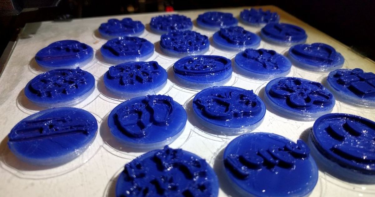 stamp set mredmon 3D Models Art & Design 2D Plates Logos thingiverse stamper stamping 3D print model - Mito3D