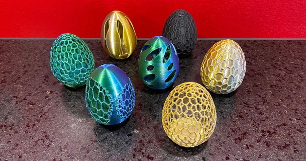 easter eggs solide 3D modèles saisonnier dessins printemps Pâques 3d print model - Mito3D