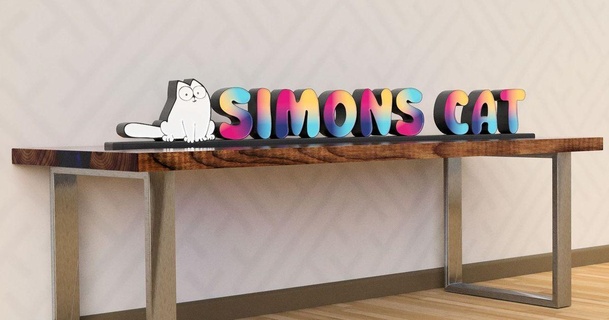 simon's cat glowing wled led satellietje 3D Models Household Home Decor prusa decoration 3d light lamp 3d print model - Mito3D