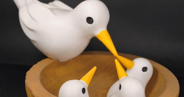 uccello madre quelli edificio arti 3D Modelli arte design sculture amore festa mamma 3d print model - Mito3D