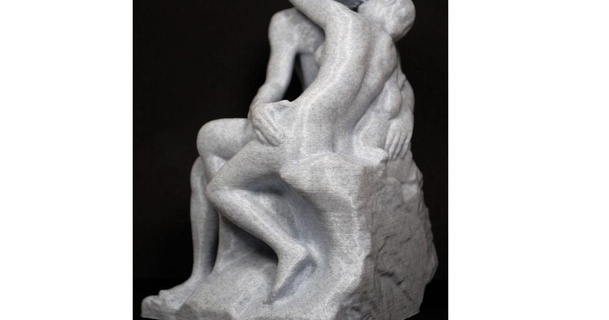 Kuss Gebäude Kunst 3D Modelle Design Skulpturen Liebe Scultpure 3d print model - Mito3D