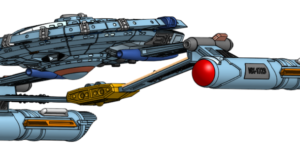 Estrela caminhada navio tos1 cortar 3D modelos brinquedos jogos veículos nave estelar jornada Estrelas espacial startrekenterprise 3d print model - Mito3D