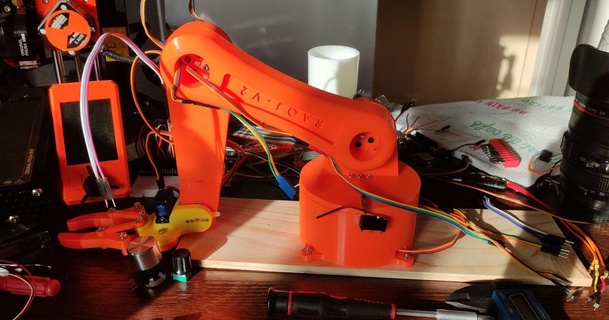 bras robotik 5 derece çapkın hayalet zanaat 3D modeller hobi yapımcılar RC 3d print model - Mito3D