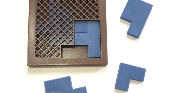 quattordici passi tray packing puzzle stewart bara stc 187 b stampabile progetto 3D Modelli giocattoli Giochi Brain teasers thingiverse 3d print model - Mito3D