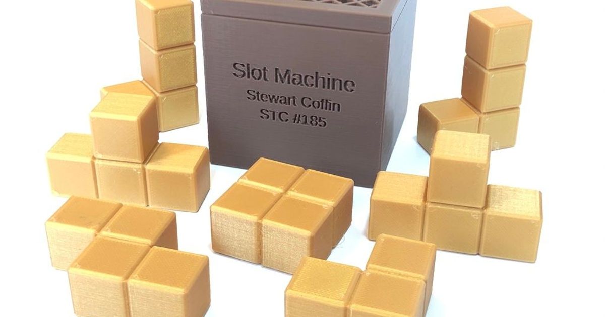 slot machine - packing puzzle stewart coffin stc 185 printable project 3D Models Toys & Games Puzzles Brain-teasers 3dpuzzle thingiverse 3D print model - Mito3D