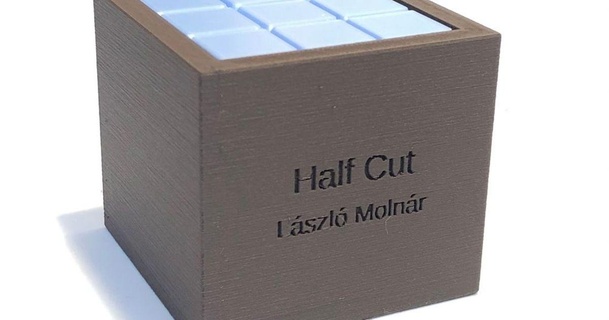 half cut - packing puzzle l szl moln r printable project 3D Models Toys & Games Puzzles Brain-teasers 3dpuzzle thingiverse 3d print model - Mito3D