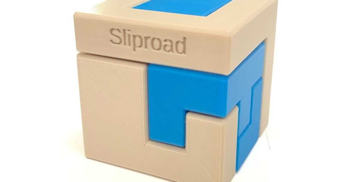 sliproad - interlocking puzzle l szl moln r printable project 3D Models Toys & Games Puzzles Brain-teasers 3dpuzzle thingiverse 3D print model - Mito3D