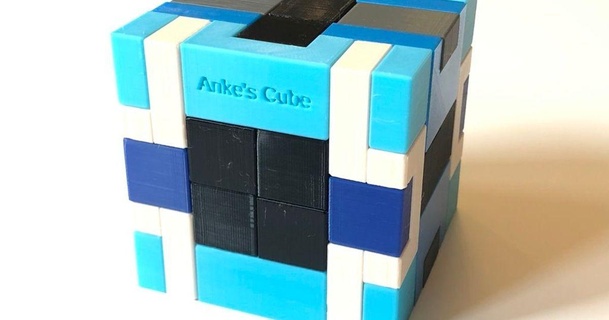 anke's cube - interlocking puzzle alfons eyckmans printable project 3D Models Toys & Games Puzzles Brain-teasers 3dpuzzle thingiverse 3d print model - Mito3D