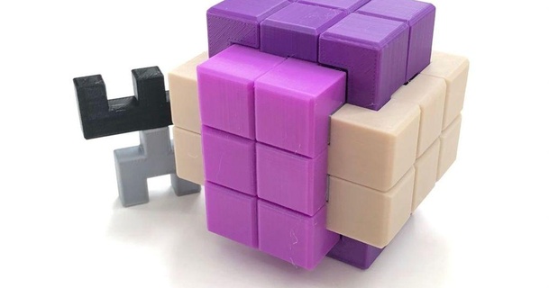 Salva gorilla ad incastro puzzle sfondo eyckmans stampabile progetto 3D Modelli giocattoli Giochi Brain teasers 3dpuzzle thingiverse 3d print model - Mito3D