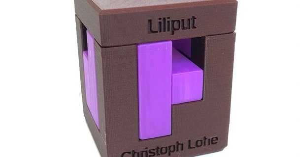 Liliput entrelazado rompecabezas christoph escuchar imprimible proyecto 3D modelos juguetes juegos Brain teasers 3dpuzzle thingiverse burrpuzzle 3d print model - Mito3D