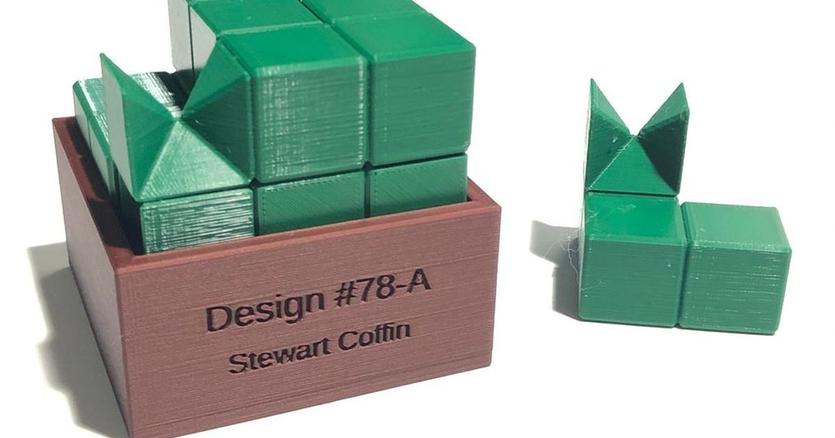 design no 78-a - assembly puzzle stewart coffin stc printable project 3D Models Toys & Games Puzzles Brain-teasers 3dpuzzle thingiverse 3D print model - Mito3D