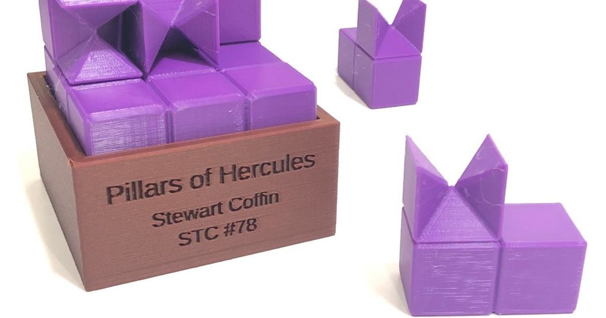 pillars hercules - assembly puzzle stewart coffin stc 78 printable project 3D Models Toys & Games Puzzles Brain-teasers 3dpuzzle thingiverse 3D print model - Mito3D