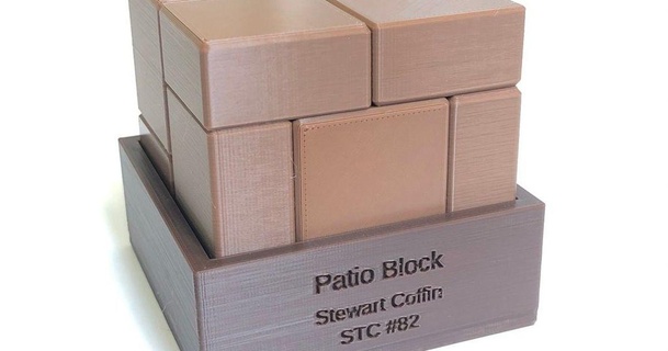 patio block - interlocking puzzle stewart coffin stc 82 printable project 3D Models Toys & Games Puzzles Brain-teasers 3dpuzzle thingiverse 3d print model - Mito3D