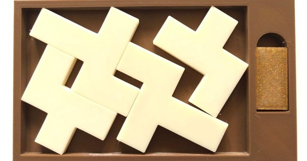 out back tray packing puzzle Stewart cercueil stc 222 imprimable projet 3D modèles jouets Jeux puzzles Brain teasers chose universelle 3d print model - Mito3D