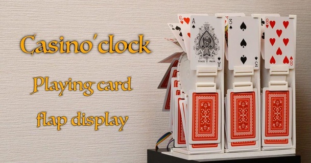 relógio cassino jogando cartão aba exibição shiura 3D modelos aparelhos thingiverse 3d print model - Mito3D
