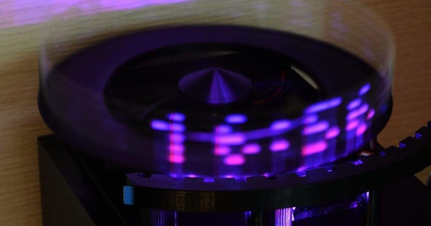 completo color punto matriz monitor zoótropo shiura 3D modelos artilugio LED ws2812b neopixel 3d print model - Mito3D