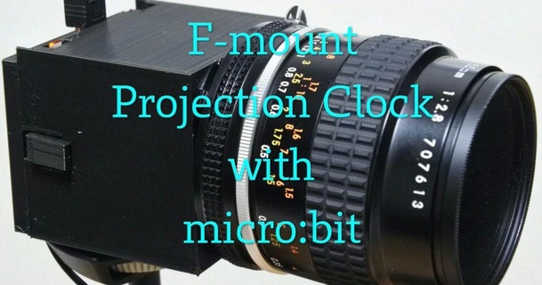 f mount proyección reloj micro shiura 3D modelos artilugio lente proyector Nikon nikkor 3d print model - Mito3D
