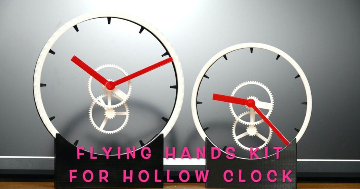 levitating flying hands kit hollow clock shiura 3D Models Gadgets Other thingiverse 3D print model - Mito3D