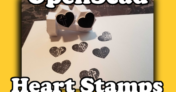 openscad heart stamps iqless 3D Models Art & Design Other Designs inkstamps 3d print model - Mito3D