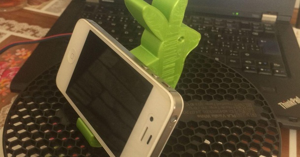 rabbit phone stand shr3deu 3D Models Seasonal designs Spring & Easter holder bunny phonestand easterbunny 3d print model - Mito3D