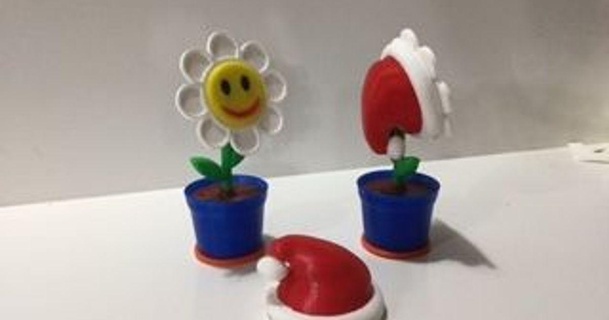 1 çiçek tencere Clive Harris 3D modeller Sanat tasarım tasarımlar Noel Baba süs 3d print model - Mito3D