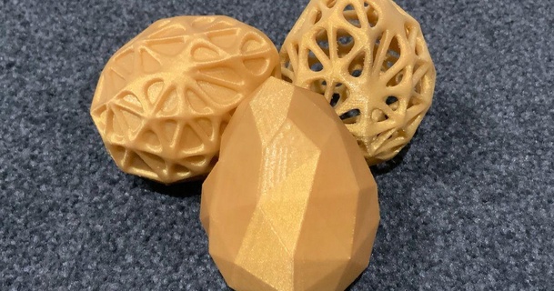 pixelig + Experimental Eier Münze betrieben 3D Modelle Haushalt Zuhause Haus Dekor Ostern Osterei Osterndesign 3d print model - Mito3D