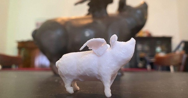 flying pig ubik66 3D Models Art & Design Sculptures photogrammetry scan sculpture 3d print model - Mito3D