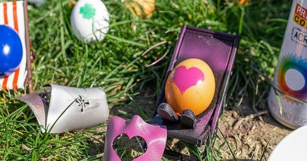 Pascua Resurrección huevo rociar pintar plantillas 3demon 3D modelos estacional diseños primavera guerra Galaxias bolígrafo estrella guerras Gafas sol 3d print model - Mito3D