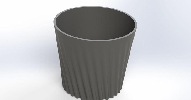 semplice 53x60mm pianta pentola sven 3D Modelli domestico casa arredamento vaso fiori 3d print model - Mito3D