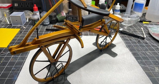 antiguo bicicleta dandy caballo draisina velocípedo hen3drik 3D modelos aprendizaje Ingenieria retro modelo histórico 3d print model - Mito3D