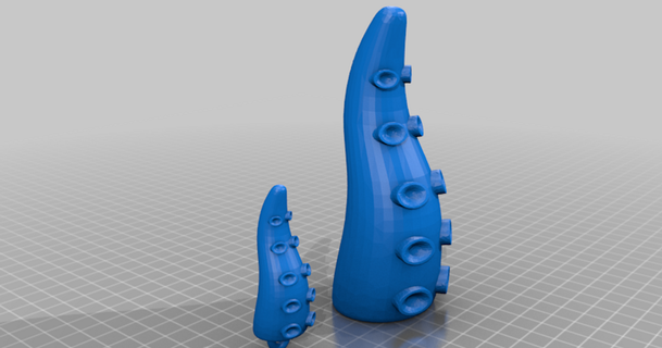 tentacolo giocattolo portachiavi legname w0lf 3D Modelli passatempo creatori idee thingiverse 3d print model - Mito3D