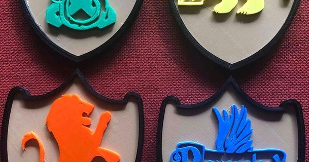 yeniden düzenleme Harry çömlekçi ev Rozetler Anubis erkekler 3D modeller Sanat tasarım 2D tabaklar logolar şeytani 3d print model - Mito3D