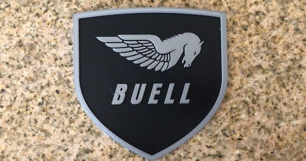 buell american motorcycles pegasus logo sign meestered 3D Models Art & Design 2D Plates Logos motorcycle thingiverse 3d print model - Mito3D