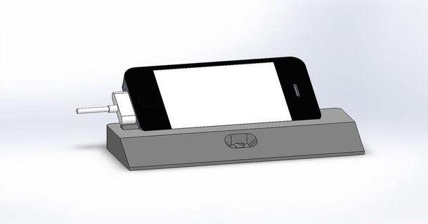 i phone 4 In piedi sound tube Caricamento in corso possibilità phil 3D Modelli gadget portatile dispositivi thingiverse iphonestand iphone4 iphone4s 3d print model - Mito3D
