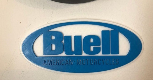 Buell americano motos logo firmar hombres 3D modelos Arte diseño 2D platos logos motocicleta thingiverse 3d print model - Mito3D