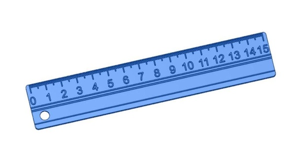 lineal ruler 15cm joaelso 3D Models Learning Math 3d print model - Mito3D