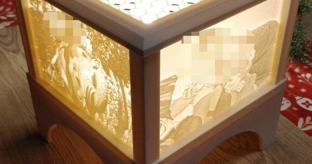 lithobox 3D Modelli domestico Casa attrezzature lampada litofania litografia lightbox thingiverse 3d print model - Mito3D