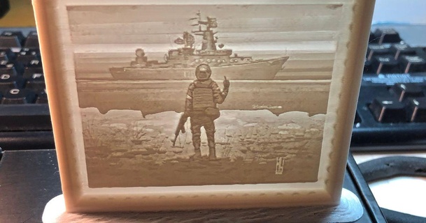 yılan ada Ukrayna asker Rusça savaş gemisi kar karışımı 3D modeller Sanat tasarım 2D tabaklar logolar taş ocağı ukrayna Şanlı 3d print model - Mito3D